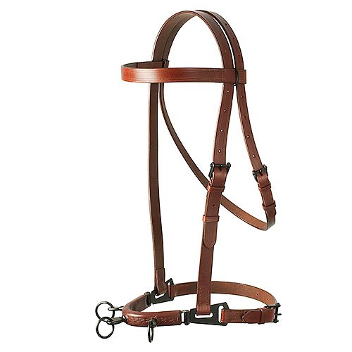 CABEZADA SERRETA VAQUERA LEXHIS CUERO C/AHOGAD.3 PILARES FORRADA - Imagen 4