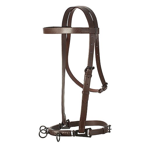 CABEZADA SERRETA VAQUERA LEXHIS CUERO C/AHOGAD.3 PILARES FORRADA - Imagen 3