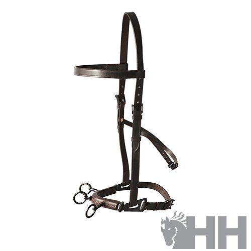 CABEZADA SERRETA VAQUERA HH CUERO AHOGADERO MEDIO 3 PILARES FORRADA - Imagen 5