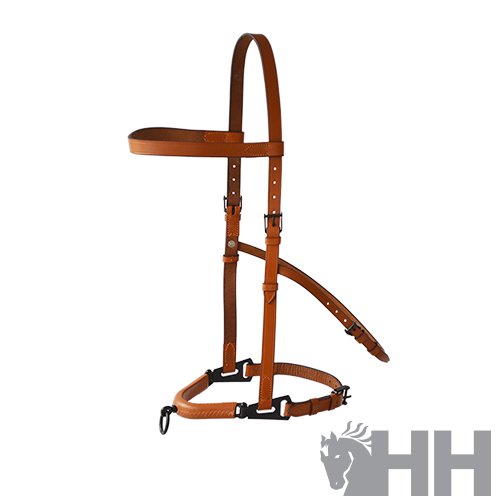 CABEZADA SERRETA VAQUERA HH CUERO AHOGADERO MEDIO 1 PILAR FORRADA - Imagen 4