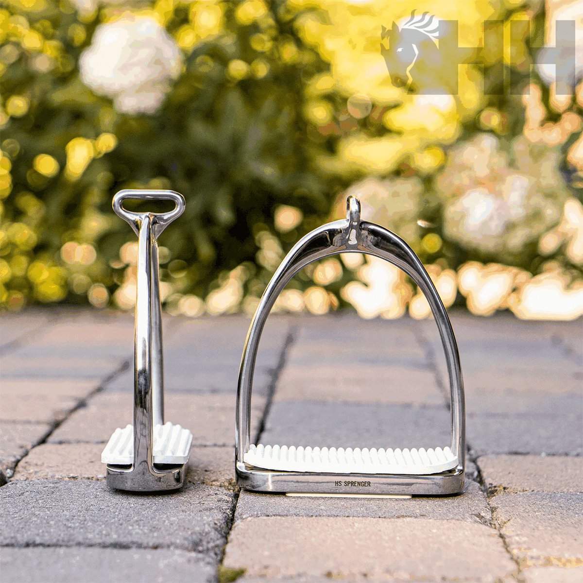 ESTRIBO INGLES SPRENGER BASIC COMPACTO CON TACO Y PASADOR GIRADO (PAR) - Imagen 6