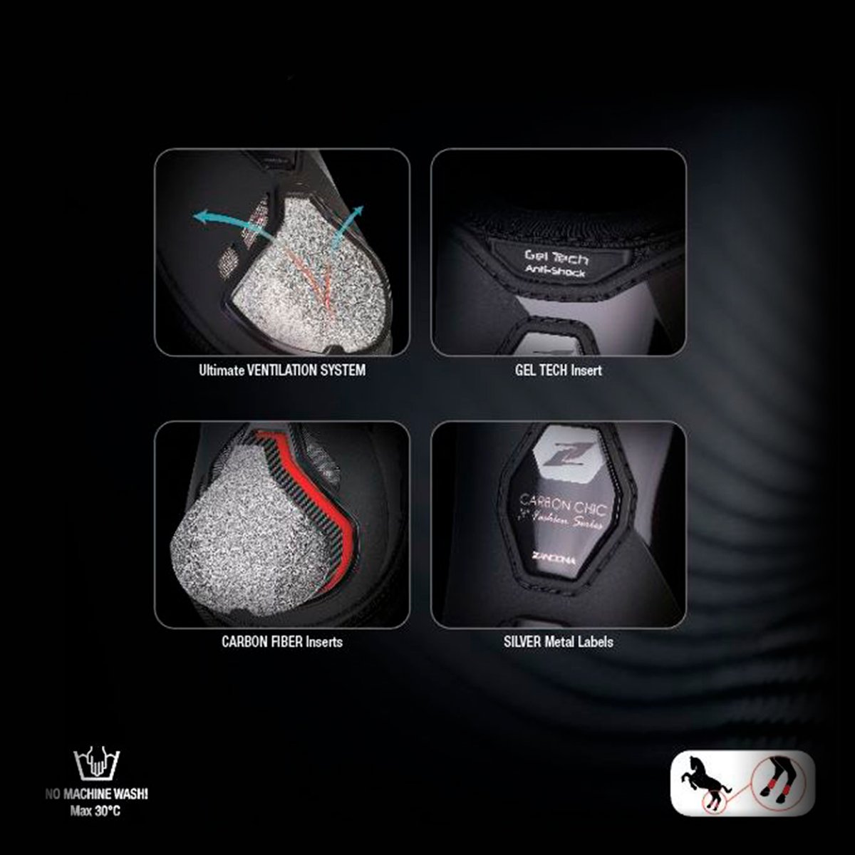 PROTECTOR ZANDONÃ CARBON CHIC MENUDILLO (PAR) - Imagen 5