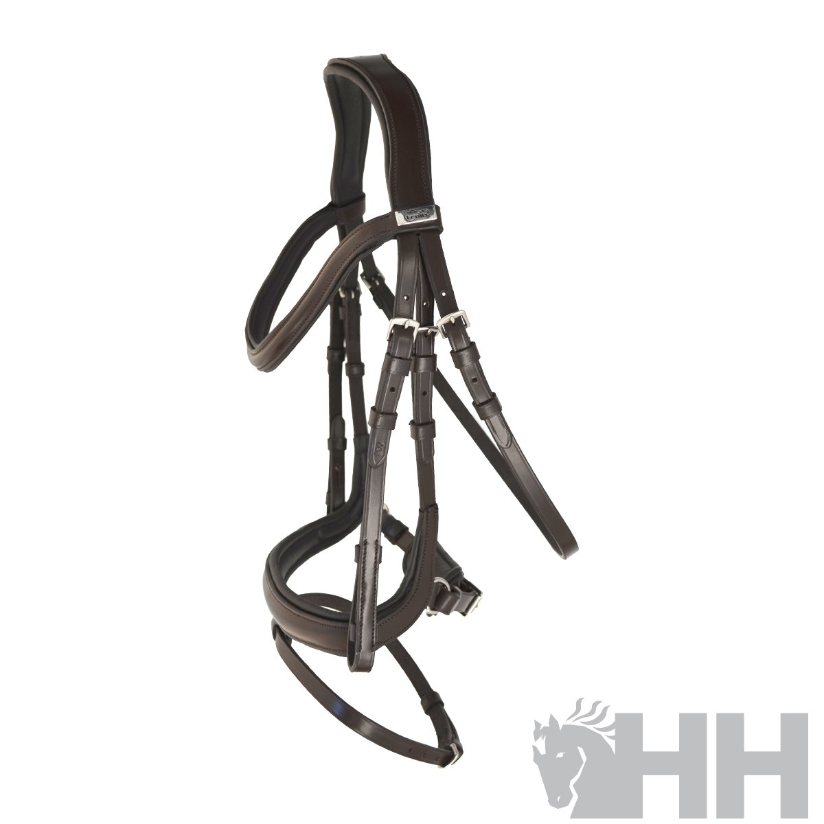 CABEZADA INGLESA LEXHIS AGNES CON RIENDAS LONA - Imagen 3