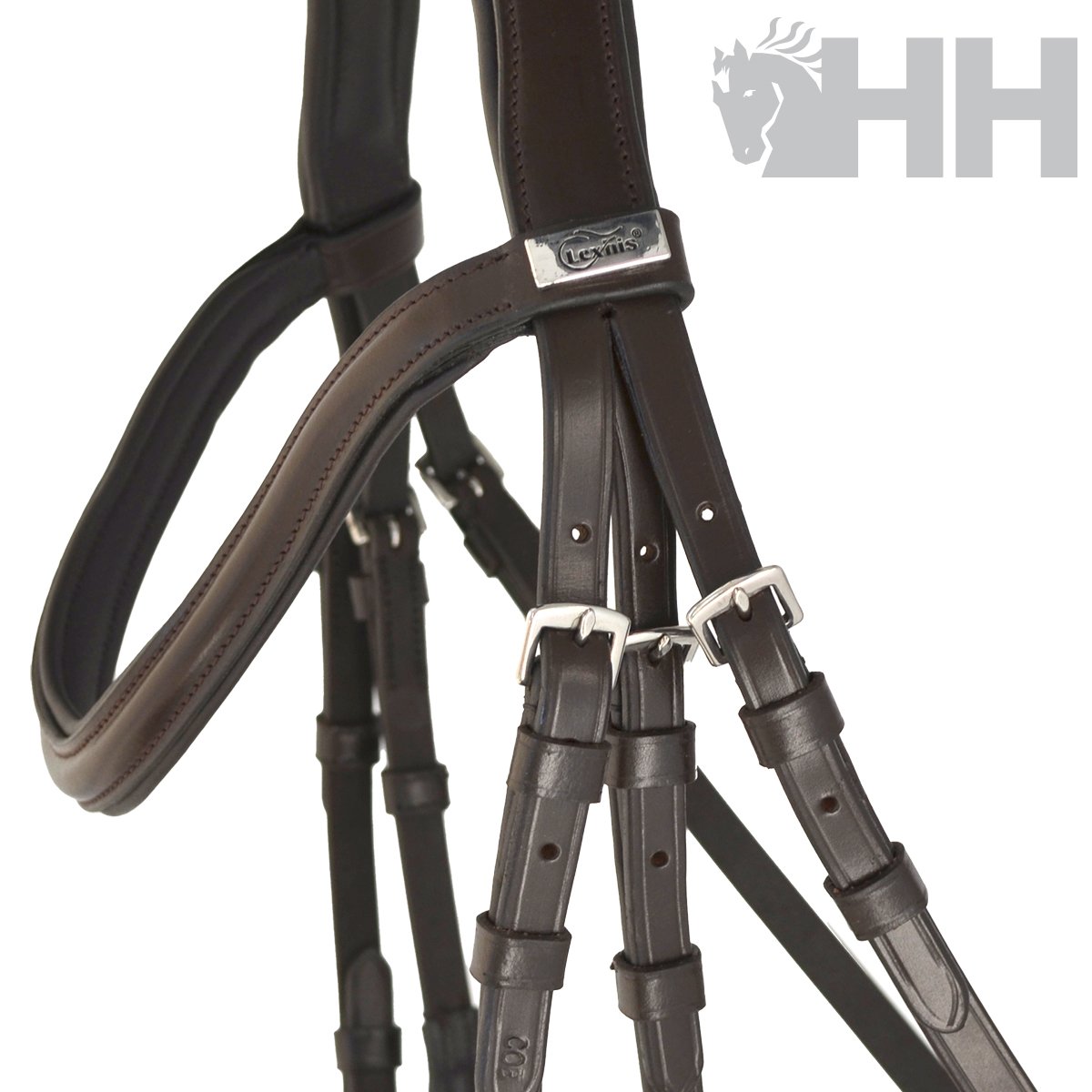 CABEZADA INGLESA LEXHIS AGNES CON RIENDAS LONA - Imagen 6