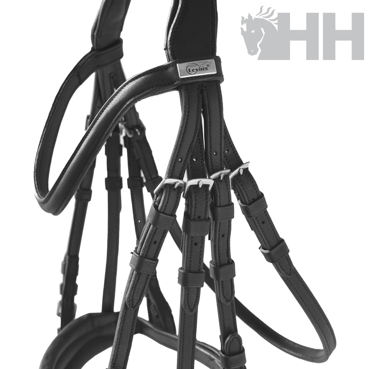 CABEZADA INGLESA LEXHIS ELECTRA DOBLE RIENDA - Imagen 4