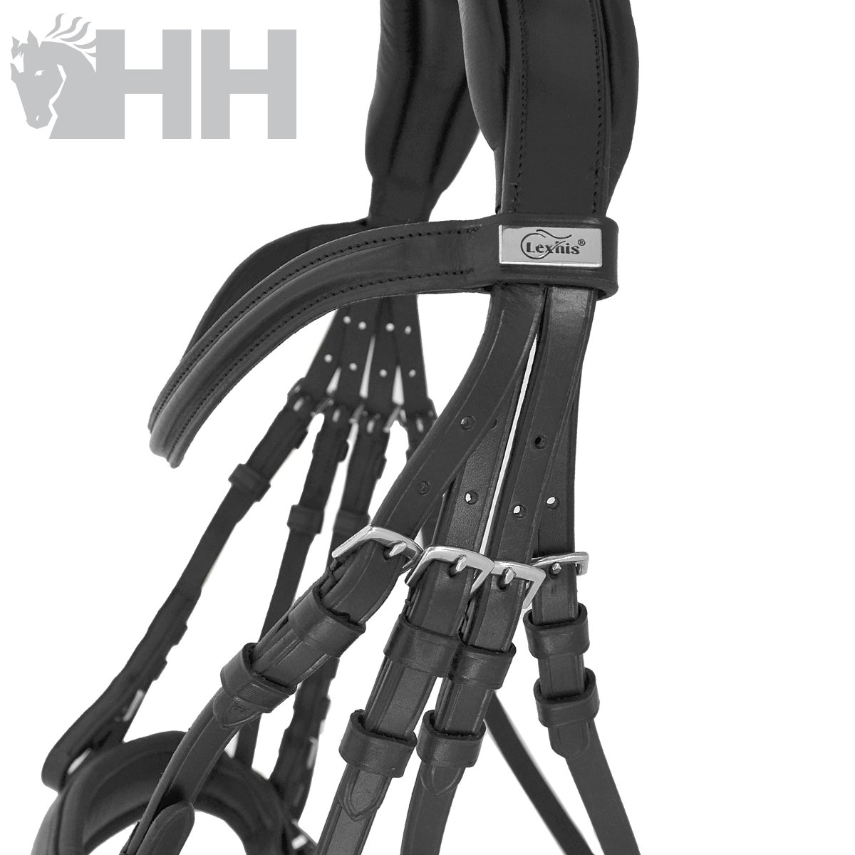 CABEZADA INGLESA LEXHIS GRETA DOBLE RIENDA - Imagen 7