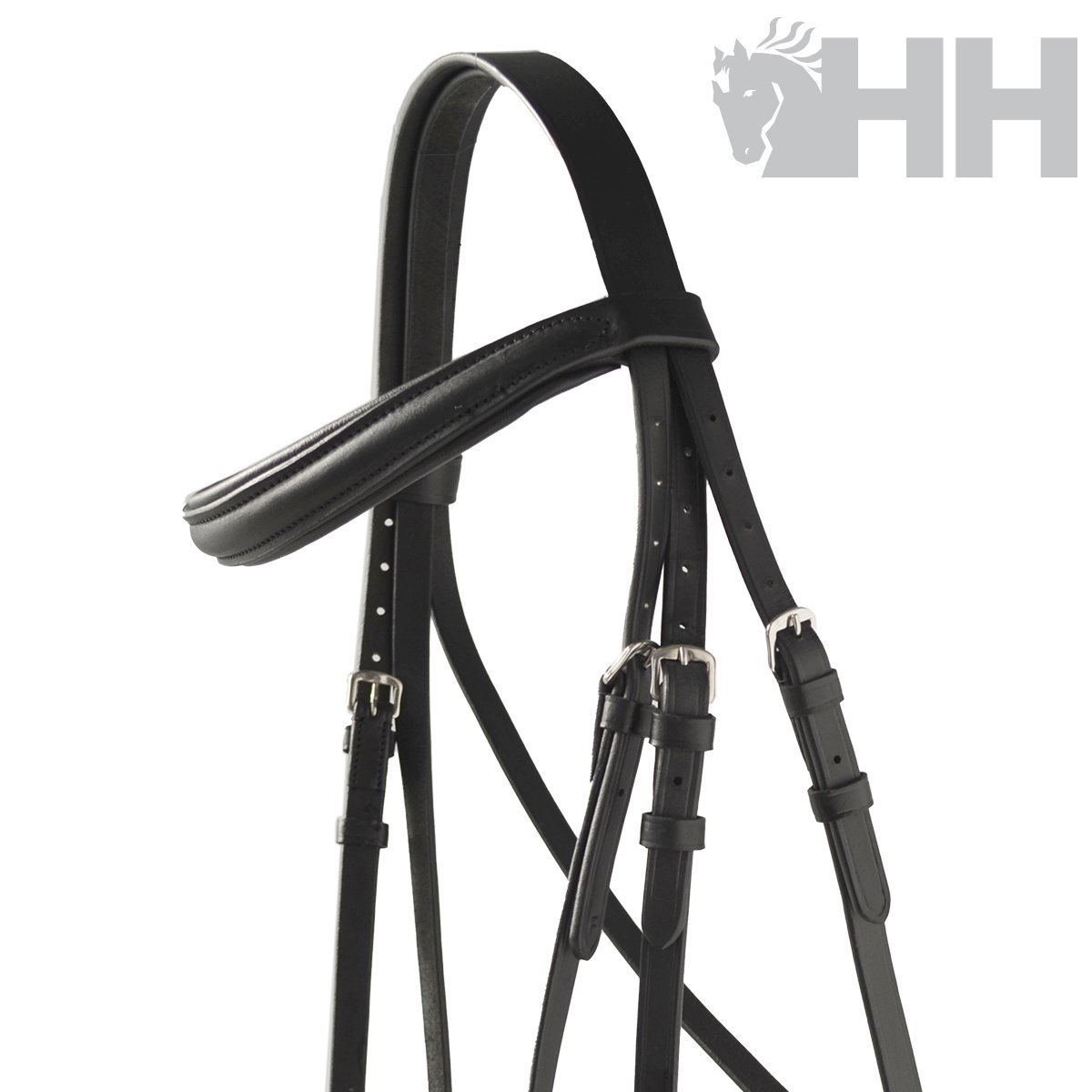 CABEZADA INGLESA HH MIMAS DOBLE RIENDA - Imagen 4